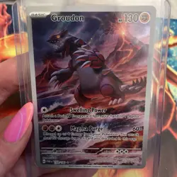 Pokemon Groudon TCG Illustration Rare 199/182 Paradox Rift Near Mint - Image 1