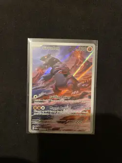 Pokemon TCG Groudon Paradox Rift 199/182 Mint Condition Holo Illustration Rare - Image 1