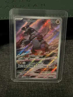 Pokemon TCG Groudon Paradox Rift 199/182 Holo Illustration Rare - Image 1