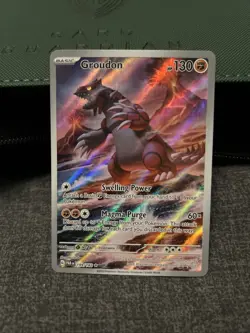Pokemon TCG Groudon Paradox Rift 199/182 Holo Illustration Rare - Image 2