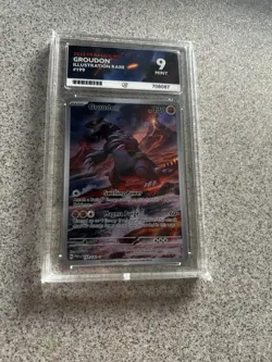 Pokemon Groudon TCG Paradox Rift 199/182 Ace 9 Holo Illustration Rare Card - Image 1
