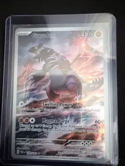 Pokemon TCG Groudon Paradox Rift 199/182 Holo Illustration Rare - Image 1