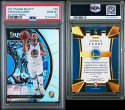 2017 Panini Select Stephen Curry Silver Prizm PSA 10 - Image 3