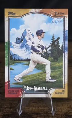 ⚾ 2025 Topps X Bob Ross Joy of Baseball Freddie Freeman #17 Paint Splatter /99 - Image 1
