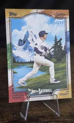 ⚾ 2025 Topps X Bob Ross Joy of Baseball Freddie Freeman #17 Paint Splatter /99 - Image 2