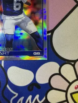 2025 Topps Chrome Football Jaxson Dart RC Silver Refractor Rookie #306 Giants - Image 5