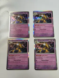 Pokemon TCG Playset - 4x Alakazam 56/132 Mega Evolution Holo Rare - NM - Image 1