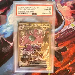 Pokemon TCG Rocket's Nidoking ex Holo SV10 Team Rocket 126/098 PSA 10 Japanese - Image 1