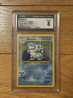 1999 Pokemon Base Set 2/102 Holo Blastoise CGC 8 - Image 1