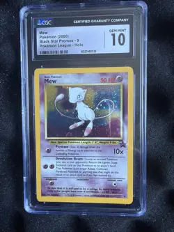 2000 MEW #9 WOTC Holo Black Star Promo BSP Pokemon League MINT CGC 10 - Image 1