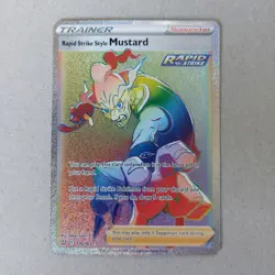 Mustard Rapid Strike Style 176/163 Battle Styles Secret Rainbow Rare Pokemon TCG - Image 1