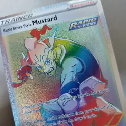 Mustard Rapid Strike Style 176/163 Battle Styles Secret Rainbow Rare Pokemon TCG - Image 3
