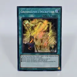 Yugioh! Gravekeeper's Inscription Photon Hypernova Secret Rare PHHY-EN000 - Image 1