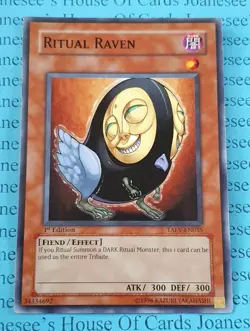 Ritual Raven TAEV-EN035 Common Yu-Gi-Oh Card 1st Edition - Image 1