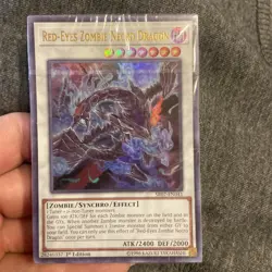 yugioh duel links card deck red-eyes zombie necro dragon on top 1996 - Image 1