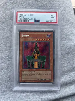 Yu-Gi-Oh! Jinzo 2003 BPT-011 Secret Rare Card PSA 9 Mint - Image 1