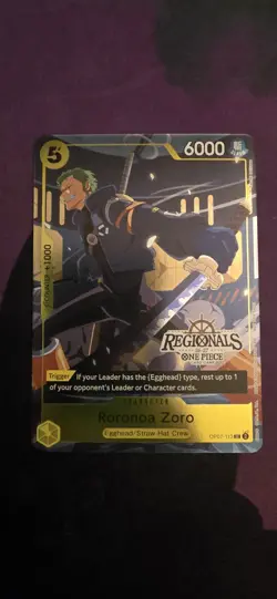 One Piece Card Game - Roronoa Zoro - OP07-113 - Regionals 26-27 Promo - English - Image 1