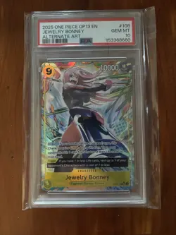 One piece Op13 Jewelry Bonney Alt Art PSA 10 English - Image 1