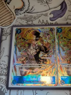 One Piece Sabo OP15-046 SR Alt Art English NM Playset x4 Essential Blue Blocker - Image 3