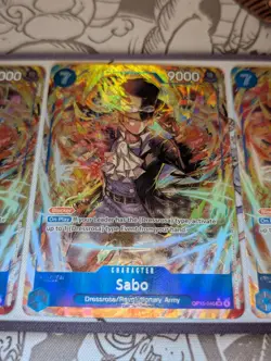 One Piece Sabo OP15-046 SR Alt Art English NM Playset x4 Essential Blue Blocker - Image 5