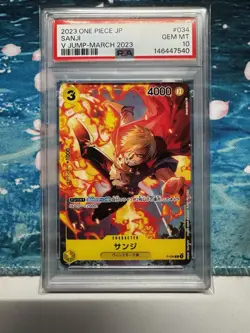 2023 One Piece Sanji V-Jump March Japanese PSA 10 - Image 1