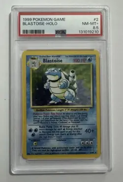 Pokemon TCG - Blastoise - 2/102 - Base Set Holo Rare WOTC - PSA 8.5 - Image 1