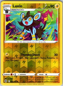 Luxio 050/172 Uncommon Reverse Holo Card SWSH09: Brilliant Stars Pokemon TCG NM - Image 1
