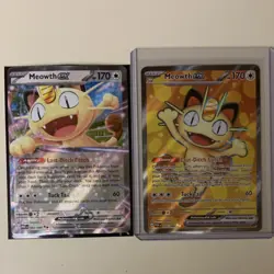 Meowth EX Pokemon perfect order 062/088 & 107/088 Holo Lot 2 Cards English - Image 1