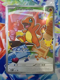 Pokemon Charmander Promo Holo Stamped Card MEP 038 2026 80 HP Fire Saboteri - Image 2