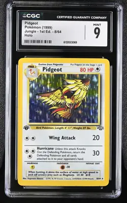CGC 9 MINT Pidgeot 8/64 Jungle 1st Edition Holo Pokemon Card - Image 1