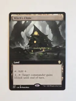 MTG Witch's Clinic Extended Art #407 Commander 2021 Lightly Played - Image 1