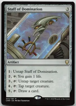 MTG - Staff of Domination Commander Legends 343 NM R - Image 1