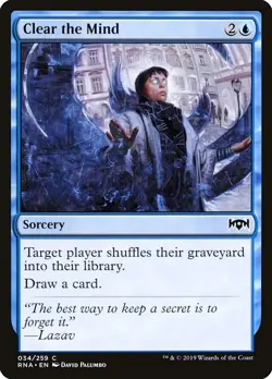 Clear the Mind #34 *Normal* (NM) - Ravnica Allegiance MTG - Image 1