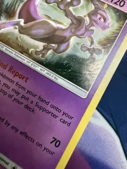 Pokemon TCG Mewtwo SM214 Holo Sun & Moon Hidden Fates Pin Collection NM SWIRL - Image 2