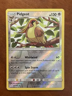 Pokemon-Pidgeot-Sm-Team Up-124/181-Rare-Reverse Holo - Image 1