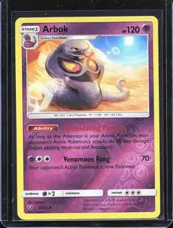 Pokemon TCG Arbok 37/73 Reverse Holo Shining Legends B-0002 - Image 1