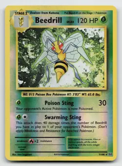 Beedrill 7/108 XY Evolutions Reverse Holo Pokemon LP - Image 1