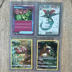 Pokemon TCG Card Lot 16 Foil Cards Meowth GX, Rayquaza VMAX, Zacian V, Glaceon V - Image 3