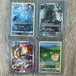 Pokemon TCG Card Lot 16 Foil Cards Meowth GX, Rayquaza VMAX, Zacian V, Glaceon V - Image 4