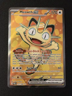 Meowth ex 107/088 ME03 Perfect Order Holo Rare NM Pokemon TCG - Image 1