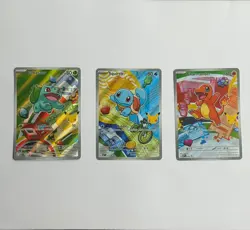Pokemon TCG First Partner Illustration Collection Series 1 Kanto GEN 1 Starters - Image 1