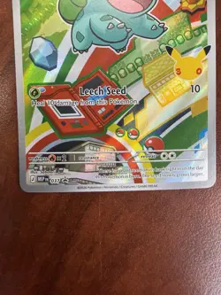 Pokemon Bulbasaur 037 MEP Stamped Holo Card 80 HP 10 Attack Basic Plant - Image 2