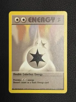 Pokemon Double Colorless Energy 124/130 Base Set 2 Regular Special Energy - Image 1
