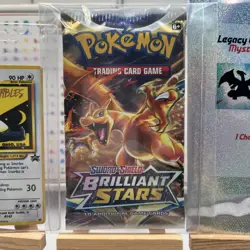 Pokemon TCG:1x Brilliant Stars SEALED Booster + 1x Legacy Mystery Booster Pack - Image 2