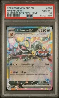 Pokemon Umbreon EX Surprise Box 060/131 Prismatic Evolutions Stamp PSA 10 - Image 1