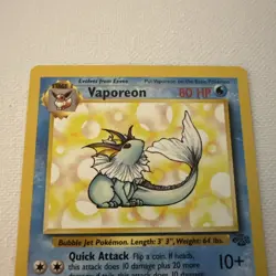 Pokemon TCG Vaporeon Jungle 28/64 Regular 1999-2000 Wizards Base Set Copyright - Image 2