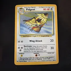 Pokemon TCG Jungle [No Symbol] Error Pidgeot 8/64 Holo Rare - Image 1