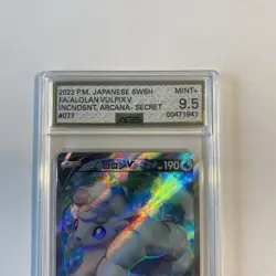 Alolan Vulpix V S11a Incandescent Arcana Holo 077 Japanese Pokemon AGS 9.5 Mint+ - Image 3