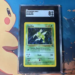 Pokemon Scyther Holo 10/64 from Jungle Unlimited in a SGC 8 - Image 1