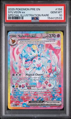 2025 POKEMON PRE EN-PRISMATIC EVOLUTIONS #156 SYLVEON EX PSA 10 - Image 1